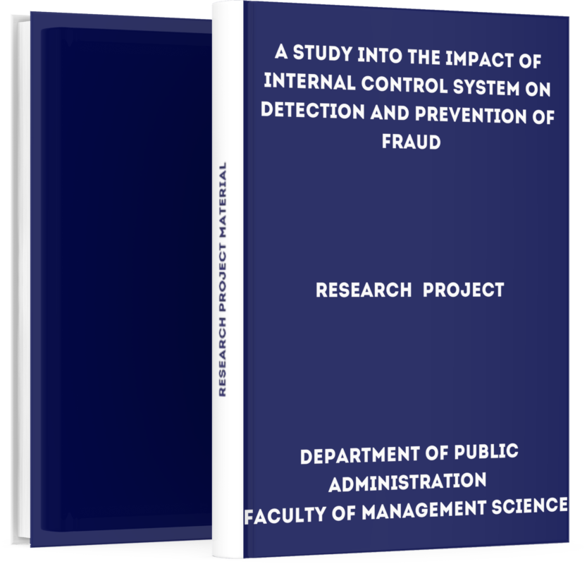 A Study into the Impact of Internal Control System on Detection and ...