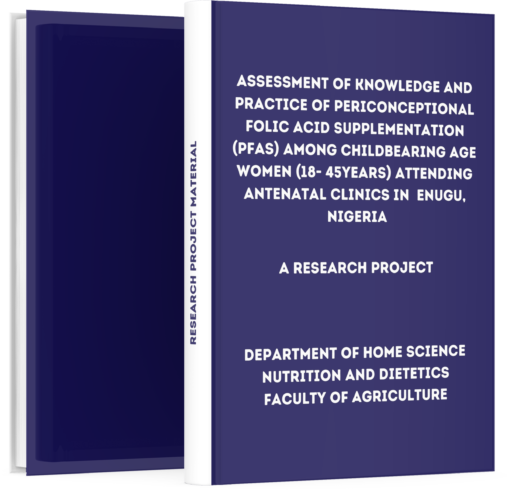 Assessment of Knowledge and Practice of Periconceptional Folic Acid