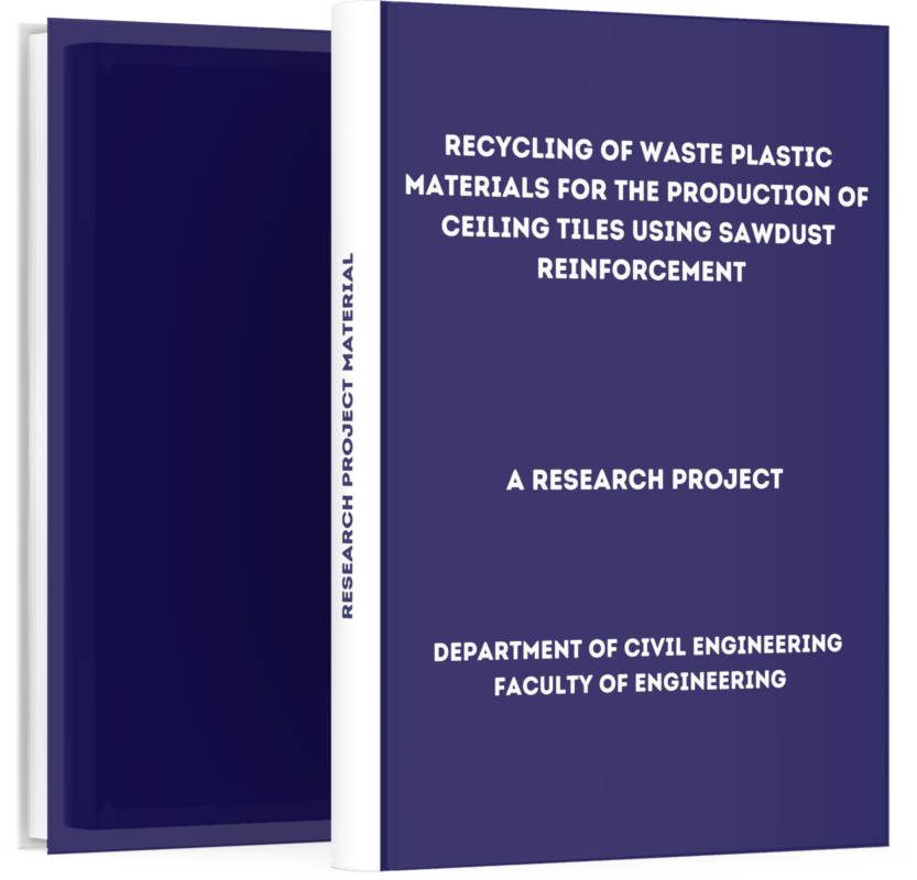 Recycling of Waste Plastic Materials for the Production of Ceiling Tiles