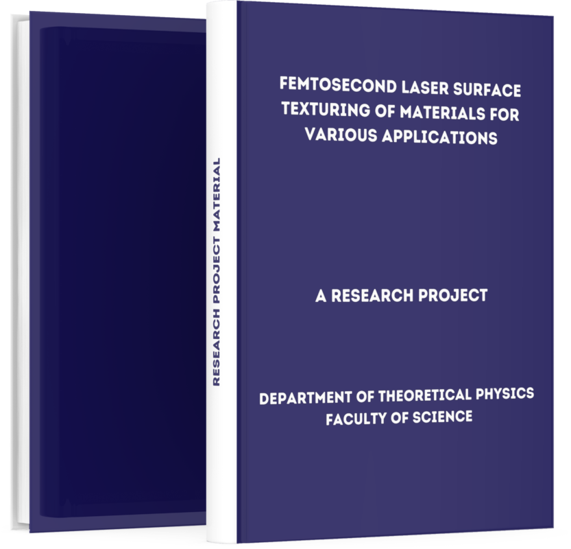 Femtosecond Laser Surface Texturing of Materials for Various Applications