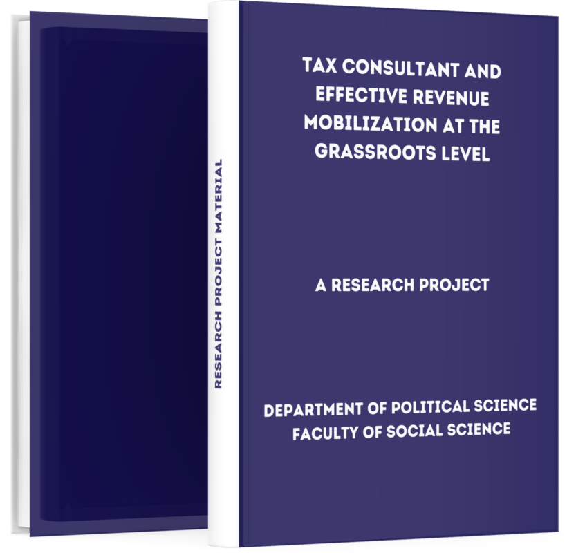 Tax Consultant and Effective Revenue Mobilization at the Grassroots Level