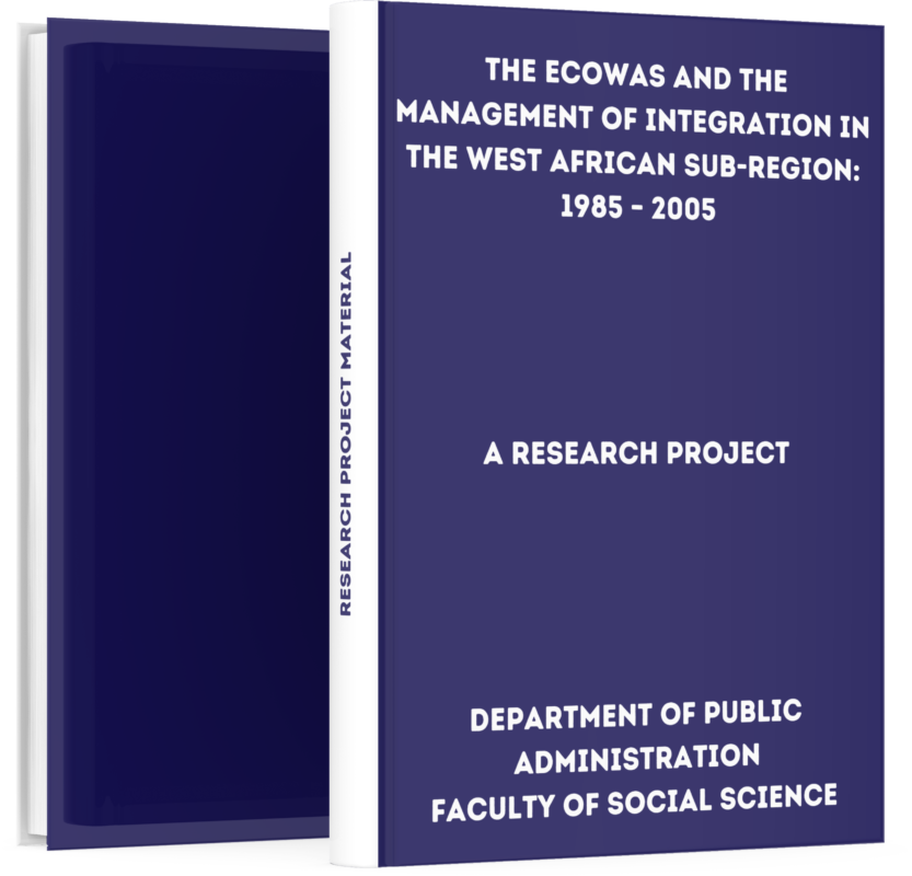 The Ecowas and the Management of Integration in the West