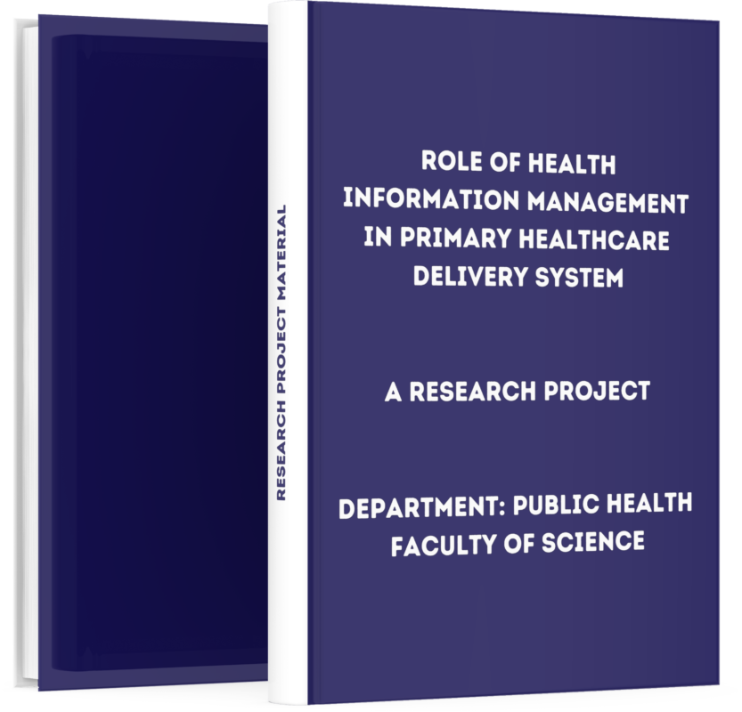 Role of Health Information Management in Primary Healthcare Delivery System