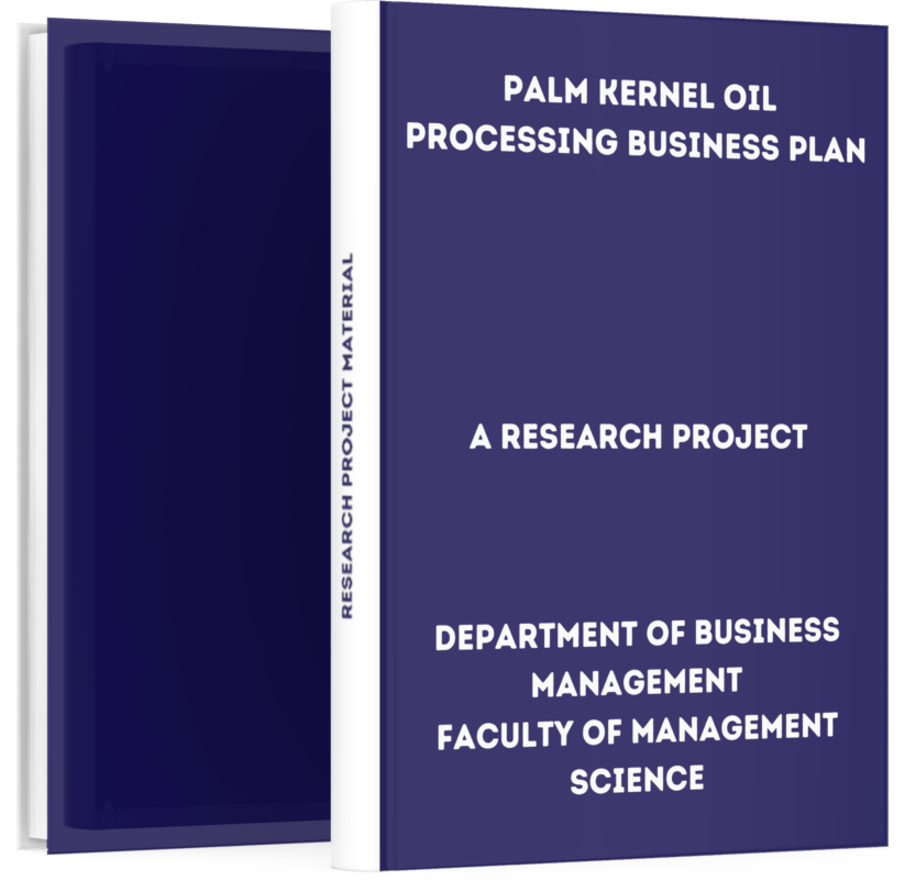 palm kernel oil business plan pdf