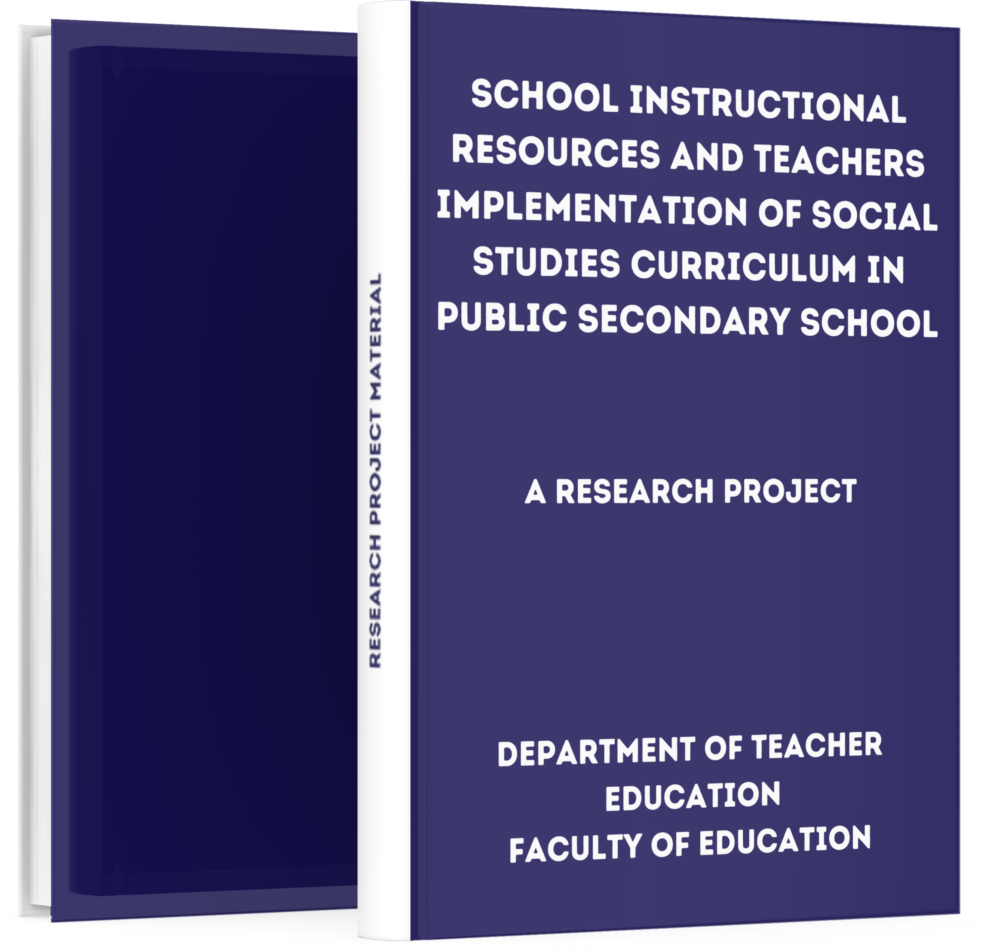 School Instructional Resources And Teachers Implementation Of Social