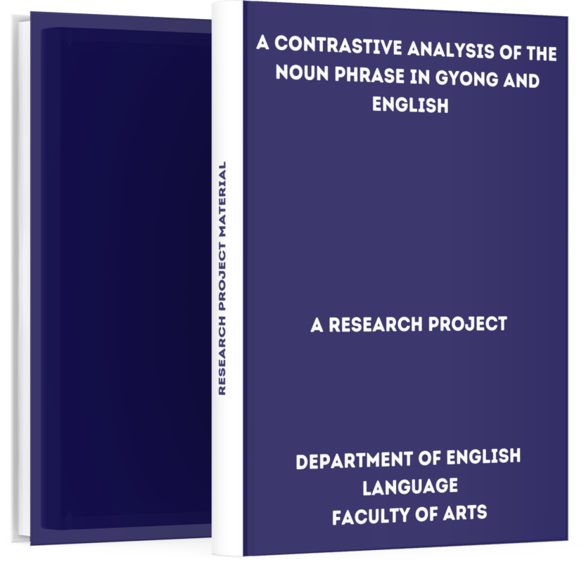 A Contrastive Analysis of the Noun Phrase in Gyong and English